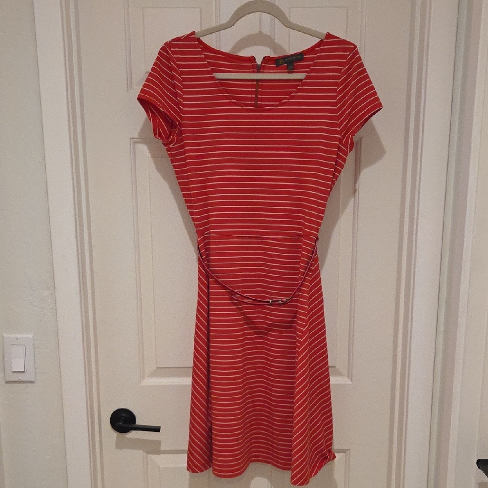 Banana Republic Red and White Striped Mini Dress